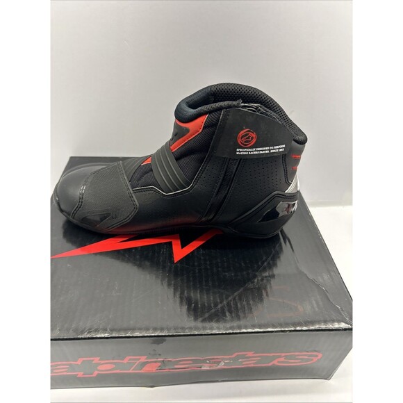 Alpinestars SMX-1R Vented V2 Street Motorcycle Boots Black/Red Sz 9 Men NEW - Picture 1 of 11